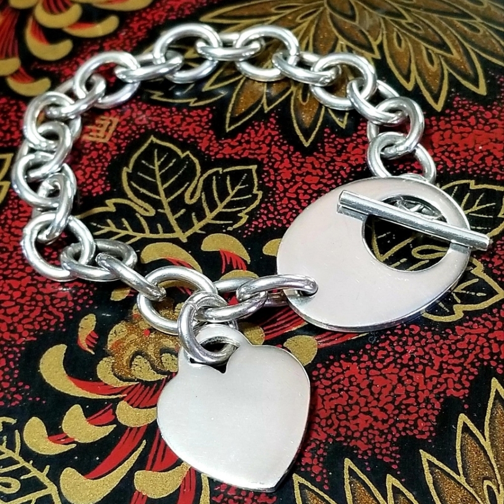 Silpada Sterling Silver Heart Charm Bracelet